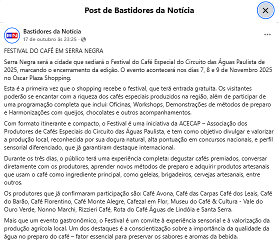 ACECAP, Associação dos Produtores de Cafés Especiais do Circuito das Águas Paulista, Café, circuito das aguas paulista, Serra Negra, Cafe Especial, Festival do Café
